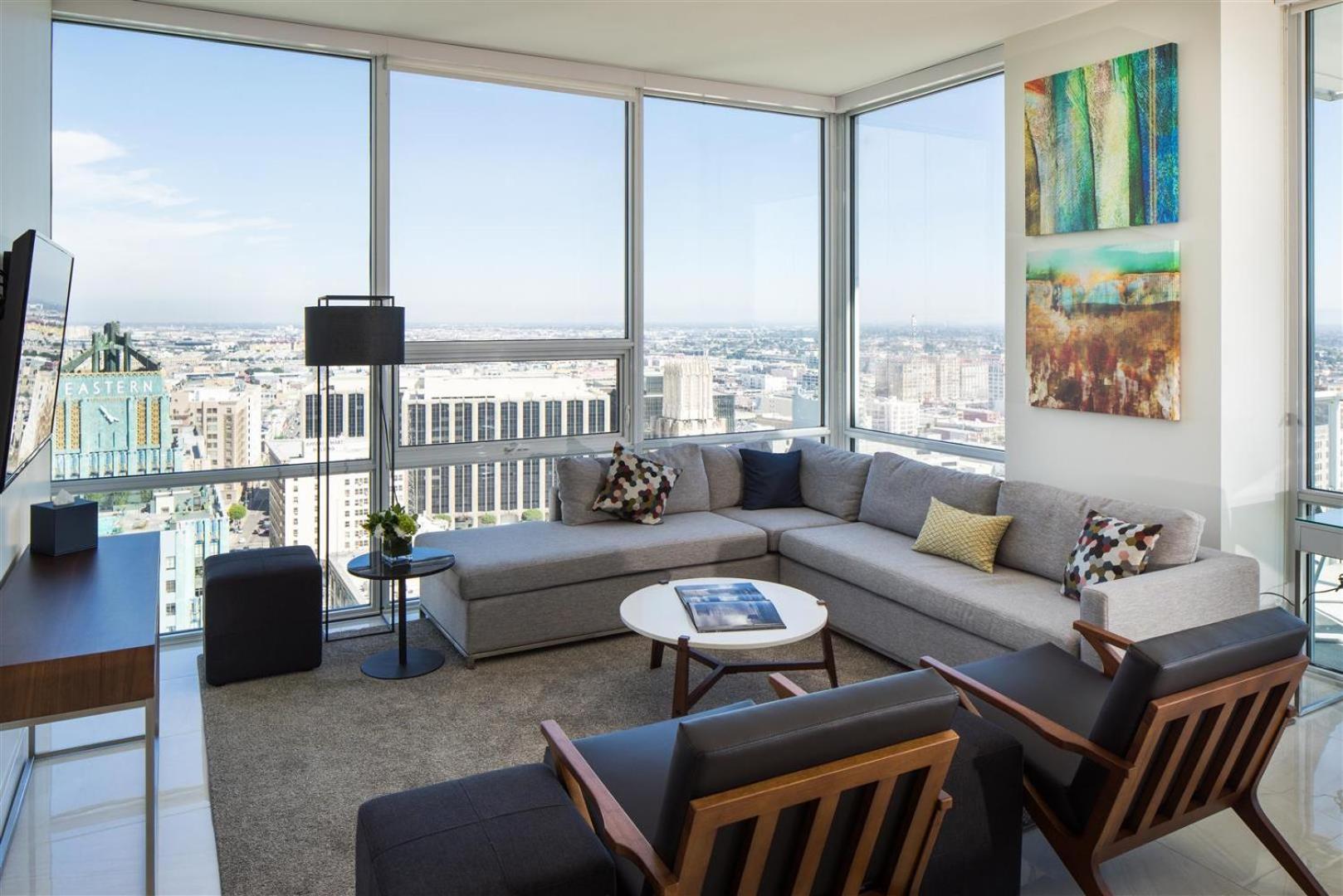 דירות לוס אנג'לס 2 Bed 2 Bath Contemporary High Rise Dtla Living מראה חיצוני תמונה